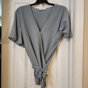 Zenana Wrap Shirt Size Medium NWOT